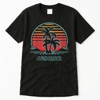 South Carolina Retro Palm Tree Beach 80s Style Tall T-Shirt