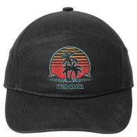 South Carolina Retro Palm Tree Beach 80s Style 7-Panel Snapback Hat