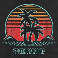 South Carolina Retro Palm Tree Beach 80s Style 11oz C Handle Ceramic Mug
