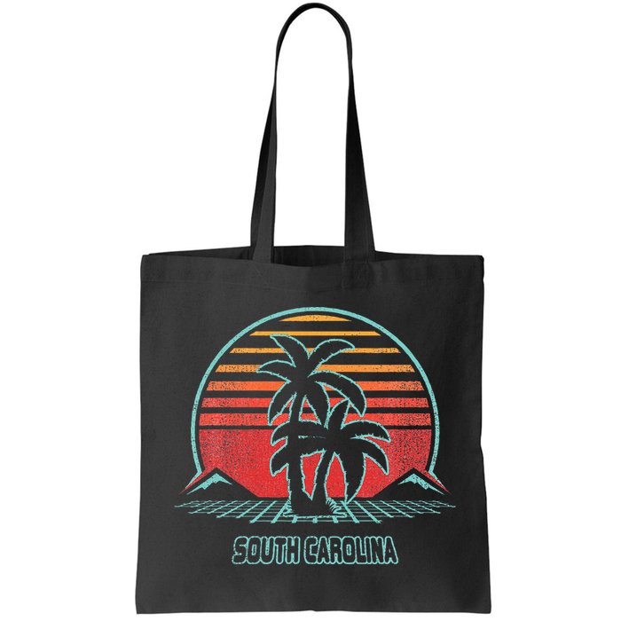 South Carolina Retro Palm Tree Beach 80s Style Bag