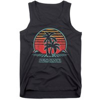 South Carolina Retro Palm Tree Beach 80s Style Tank Top
