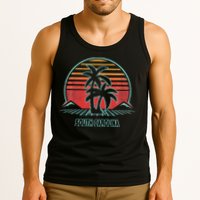 South Carolina Retro Palm Tree Beach 80s Style Tank Top