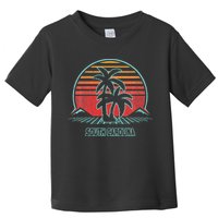 South Carolina Retro Palm Tree Beach 80s Style Toddler T-Shirt
