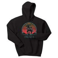 South Carolina Retro Palm Tree Beach 80s Style Kids Hoodie