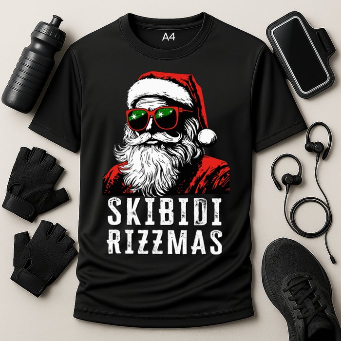 S.K.I.B.I.D.I Christmas Rizz Santa Claus Charisma Cool Cooling Performance Crew T-Shirt