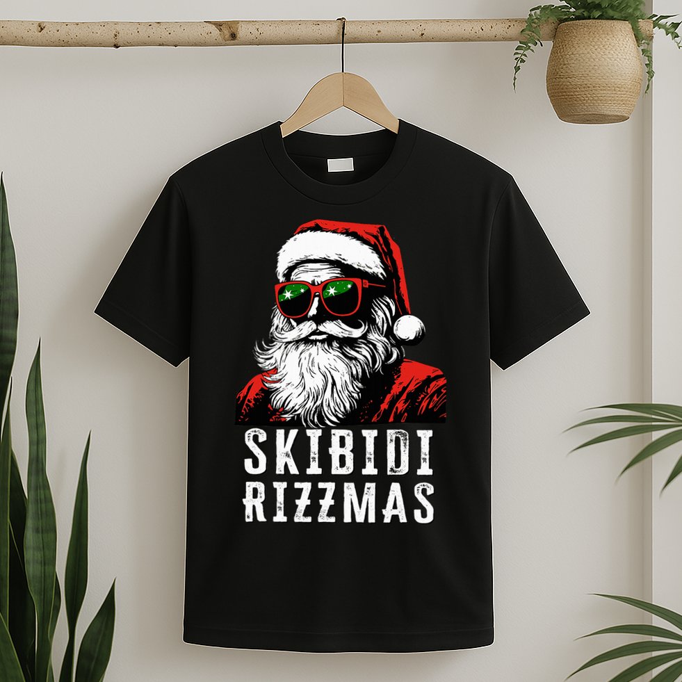 S.K.I.B.I.D.I Christmas Rizz Santa Claus Charisma Cool T-Shirt