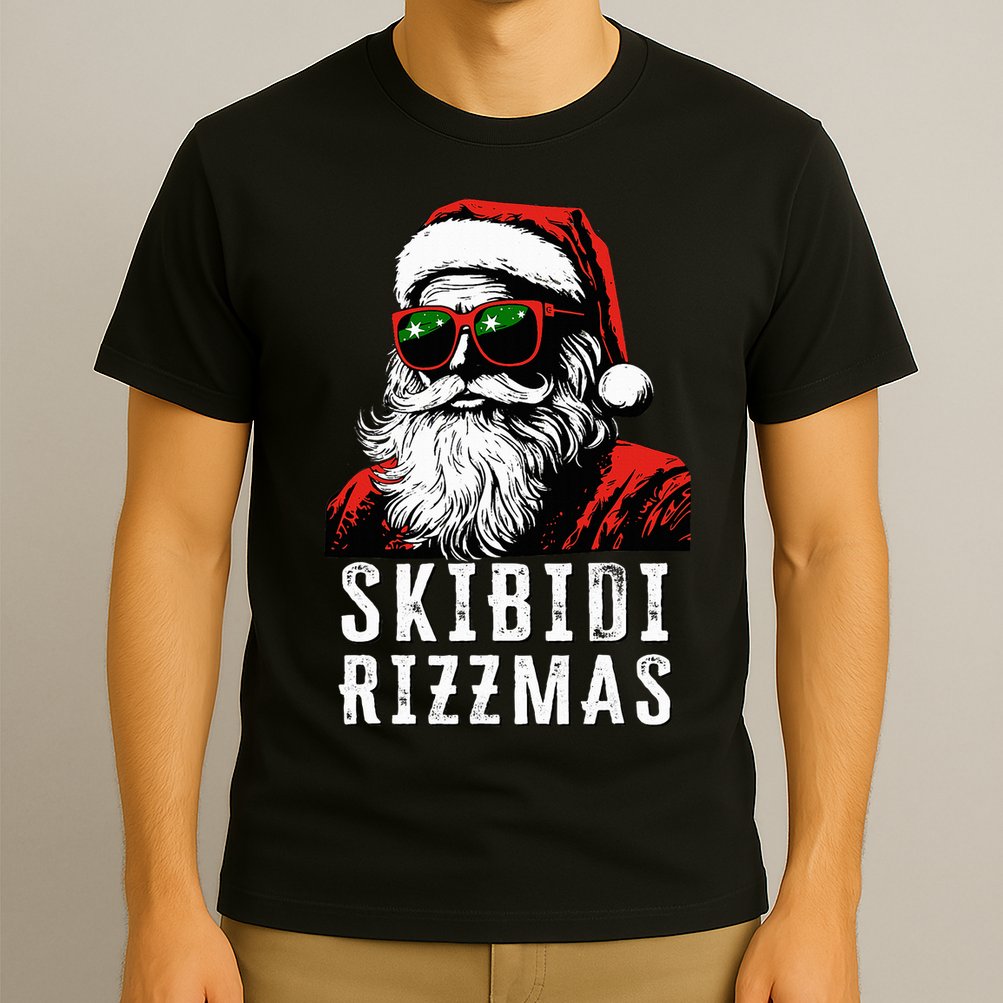 S.K.I.B.I.D.I Christmas Rizz Santa Claus Charisma Cool T-Shirt