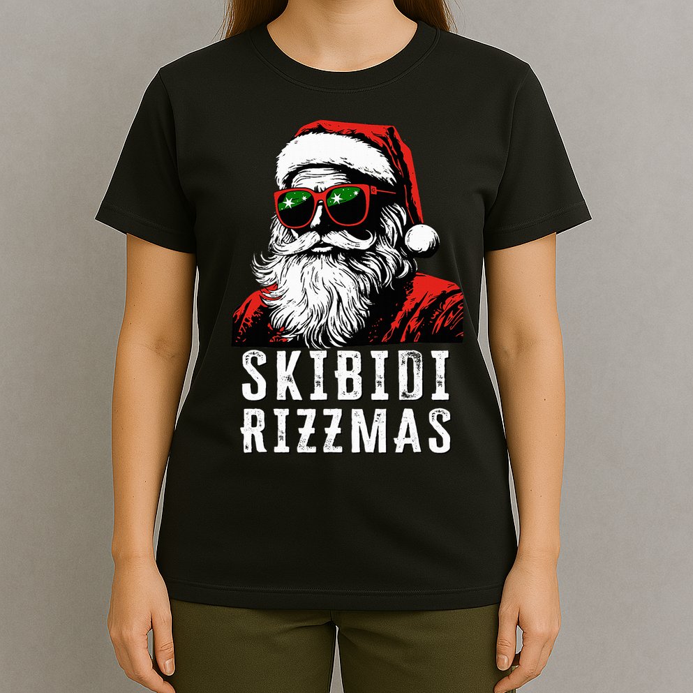 S.K.I.B.I.D.I Christmas Rizz Santa Claus Charisma Cool T-Shirt