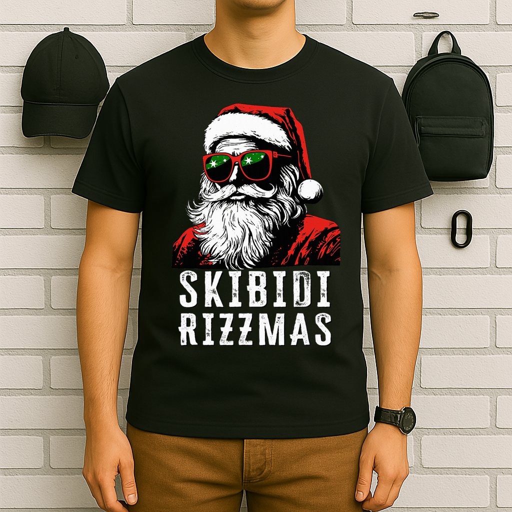 S.K.I.B.I.D.I Christmas Rizz Santa Claus Charisma Cool T-Shirt