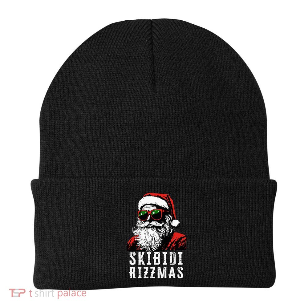S.K.I.B.I.D.I Christmas Rizz Santa Claus Charisma Cool Beanie