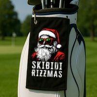S.K.I.B.I.D.I Christmas Rizz Santa Claus Charisma Cool Golf Towel