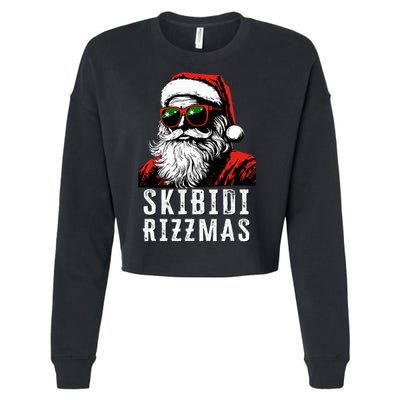 S.K.I.B.I.D.I Christmas Rizz Santa Claus Charisma Cool Cropped Pullover Crew