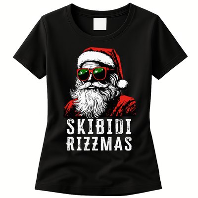 S.K.I.B.I.D.I Christmas Rizz Santa Claus Charisma Cool Womens T-Shirt