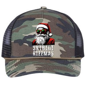 S.K.I.B.I.D.I Christmas Rizz Santa Claus Charisma Cool Retro Rope Trucker Hat Cap