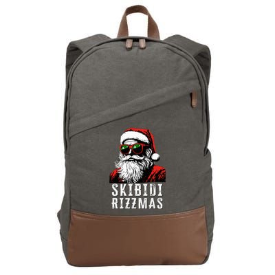 S.K.I.B.I.D.I Christmas Rizz Santa Claus Charisma Cool Cotton Canvas Backpack