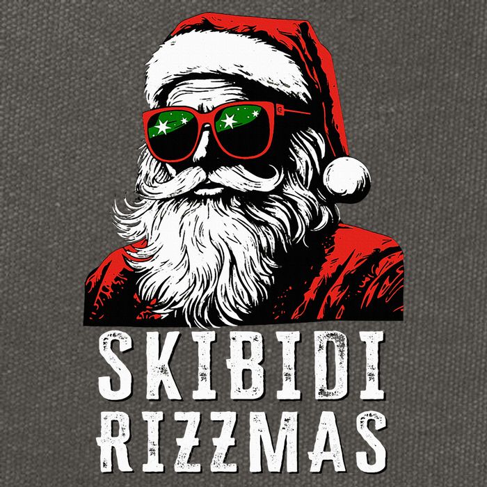 S.K.I.B.I.D.I Christmas Rizz Santa Claus Charisma Cool Cotton Canvas Backpack