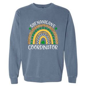 Shenanigans Coordinator Rainbow St Patrick's Day Teacher Garment-Dyed Sweatshirt