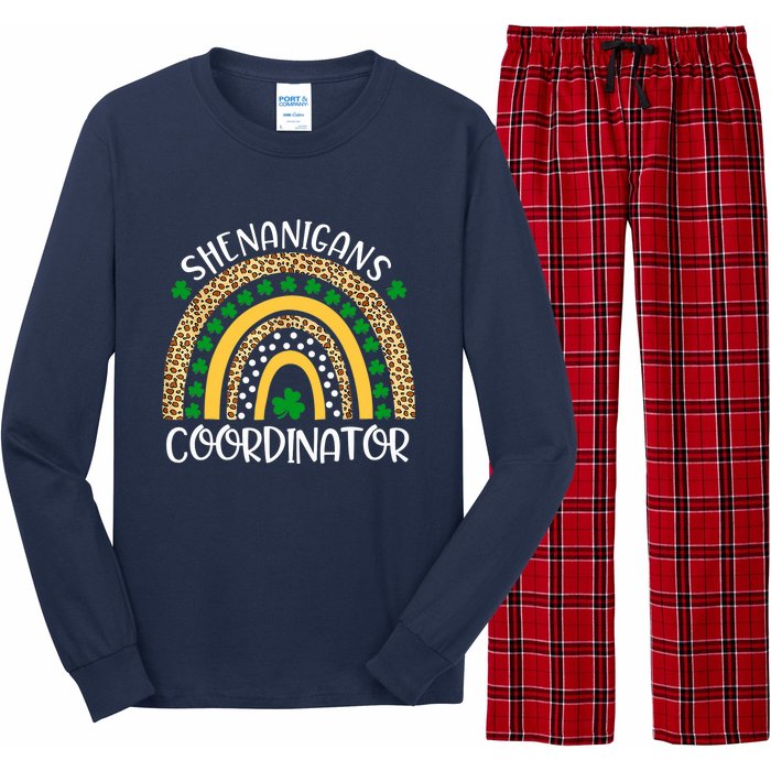 Shenanigans Coordinator Rainbow St Patrick's Day Teacher Long Sleeve Pajama Set