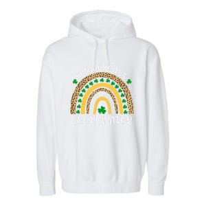 Shenanigans Coordinator Rainbow St Patrick's Day Teacher Garment-Dyed Fleece Hoodie