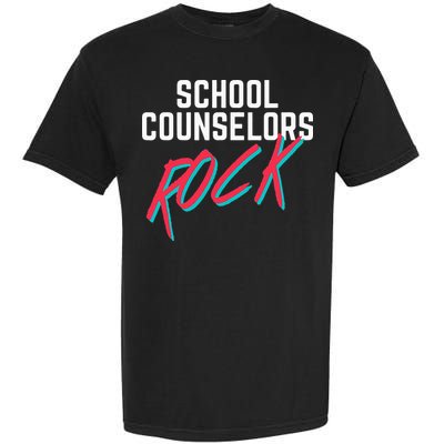 School Counselors Rock Cool Psychology Teacher Tee Garment-Dyed Heavyweight T-Shirt