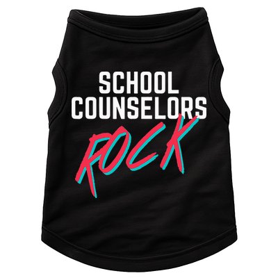 School Counselors Rock Cool Psychology Teacher Tee Doggie Tank