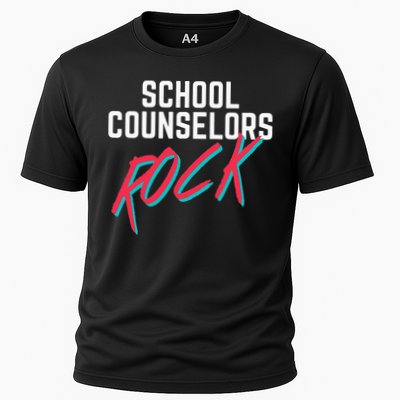 School Counselors Rock Cool Psychology Teacher Tee Performance Shirt