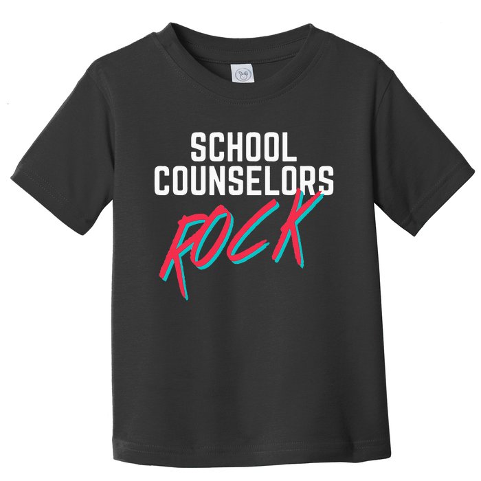 School Counselors Rock Cool Psychology Teacher Tee Toddler T-Shirt