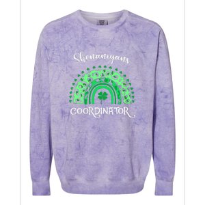 Shenanigans Coordinator Rainbow St Patricks Day Teacher Gift Colorblast Crewneck Sweatshirt