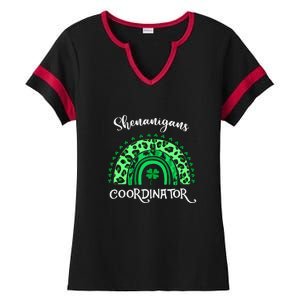 Shenanigans Coordinator Rainbow St Patricks Day Teacher Gift Ladies Halftime Notch Neck Tee