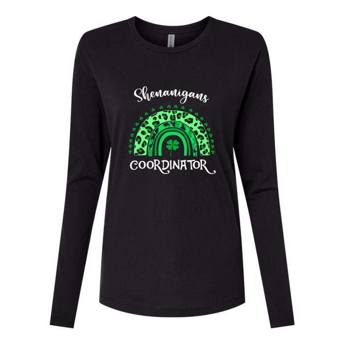 Shenanigans Coordinator Rainbow St Patricks Day Teacher Gift Womens Cotton Relaxed Long Sleeve T-Shirt