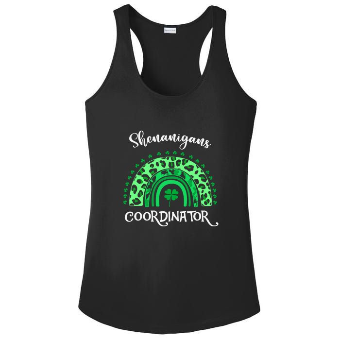 Shenanigans Coordinator Rainbow St Patricks Day Teacher Gift Ladies PosiCharge Competitor Racerback Tank