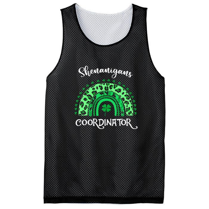 Shenanigans Coordinator Rainbow St Patricks Day Teacher Gift Mesh Reversible Basketball Jersey Tank