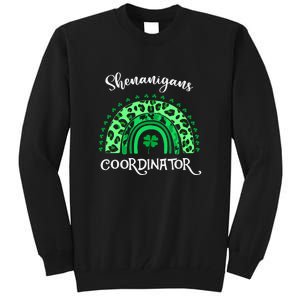 Shenanigans Coordinator Rainbow St Patricks Day Teacher Gift Tall Sweatshirt