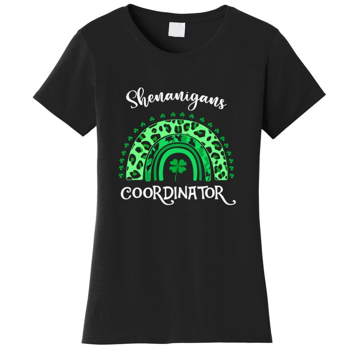 Shenanigans Coordinator Rainbow St Patricks Day Teacher Gift Women's T-Shirt