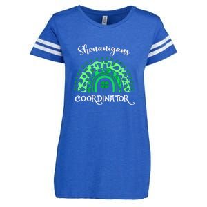 Shenanigans Coordinator Rainbow St Patricks Day Teacher Gift Enza Ladies Jersey Football T-Shirt