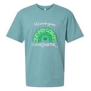 Shenanigans Coordinator Rainbow St Patricks Day Teacher Gift Sueded Cloud Jersey T-Shirt