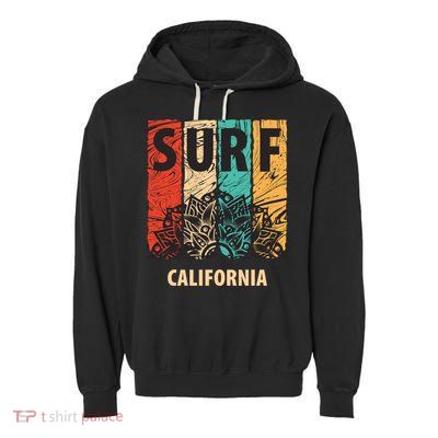 Surf California Retro Colors Garment-Dyed Fleece Hoodie