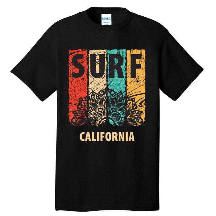 Surf California Retro Colors Tall T-Shirt