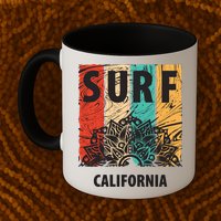 Surf California Retro Colors Mug
