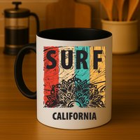Surf California Retro Colors Mug
