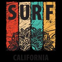 Surf California Retro Colors Mug