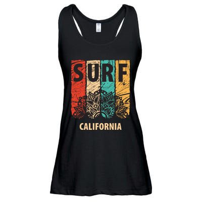 Surf California Retro Colors Ladies Essential Flowy Tank