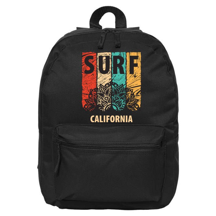 Surf California Retro Colors 16 in Basic Backpack