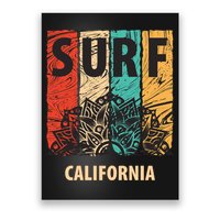Surf California Retro Colors Poster