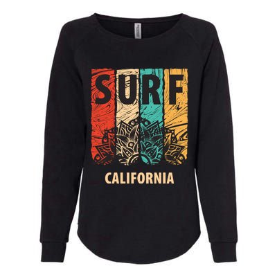 Surf California Retro Colors Womens California Wash Sweatshirt