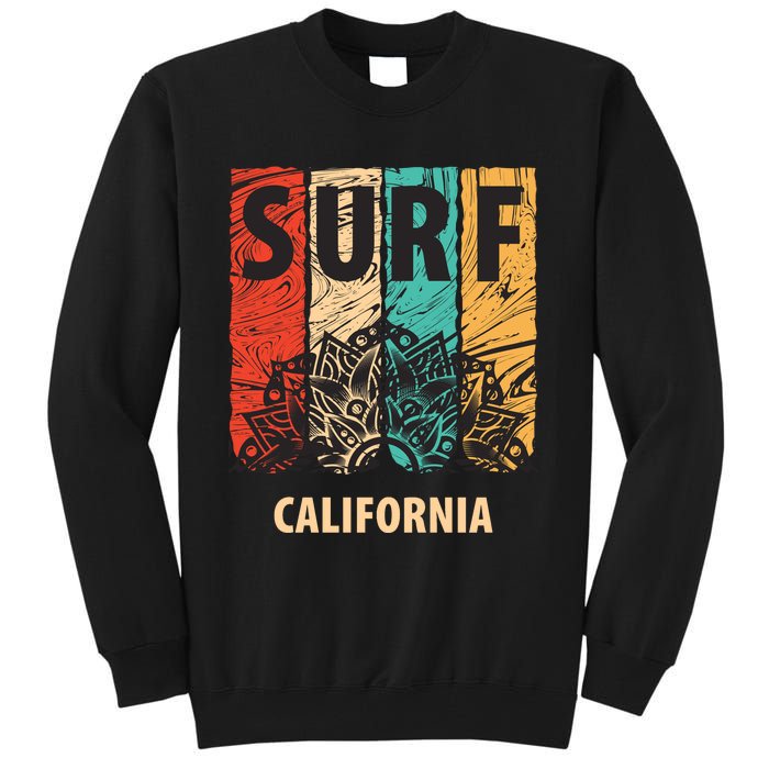 Surf California Retro Colors Tall Sweatshirt