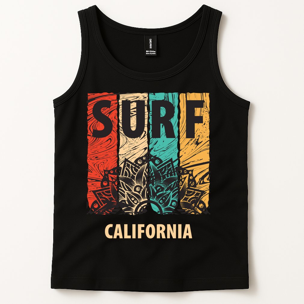 Surf California Retro Colors Tank Top