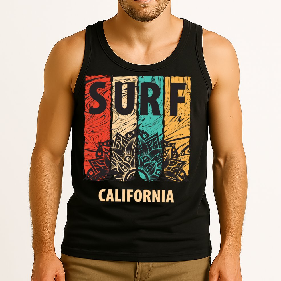 Surf California Retro Colors Tank Top