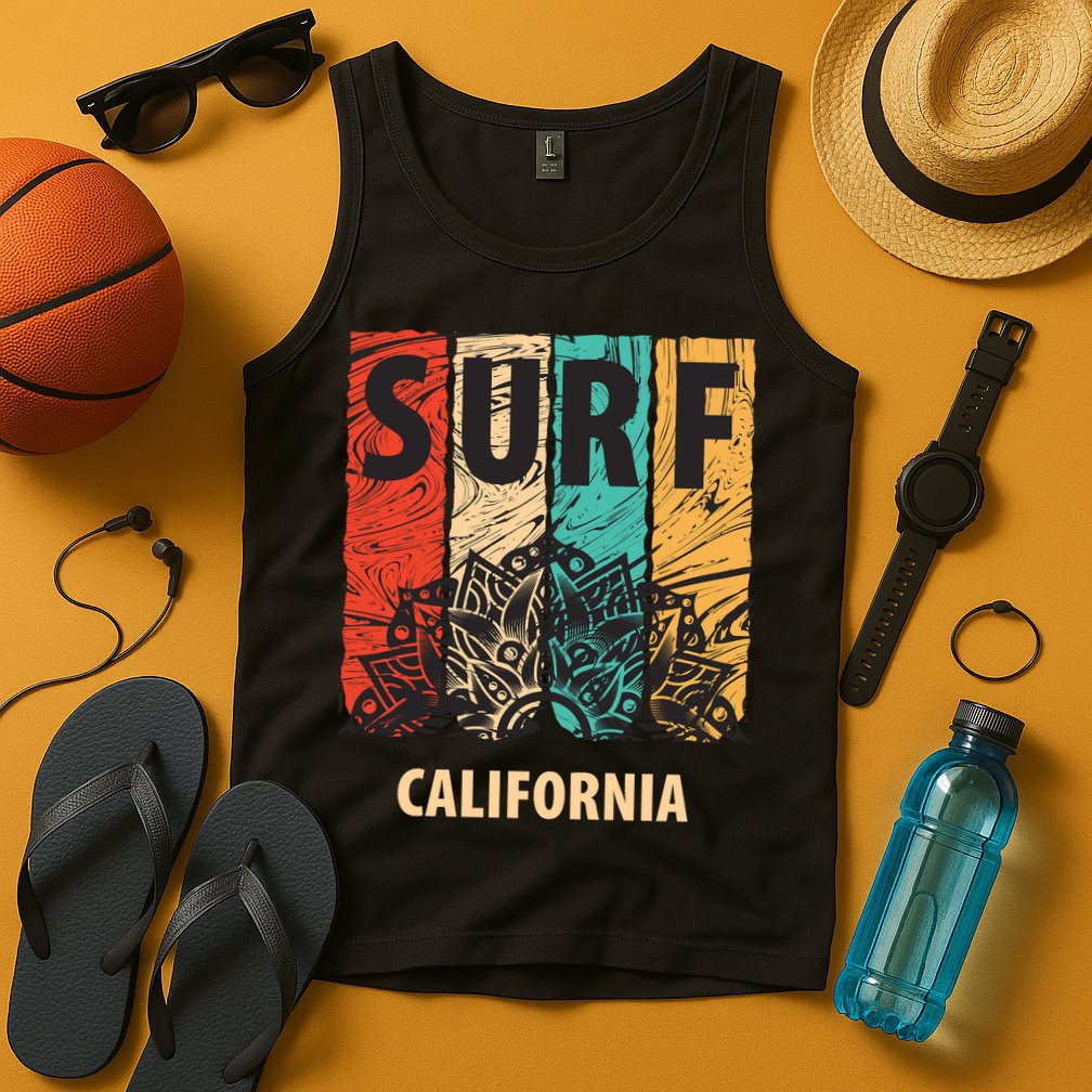Surf California Retro Colors Tank Top