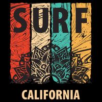 Surf California Retro Colors Toddler T-Shirt